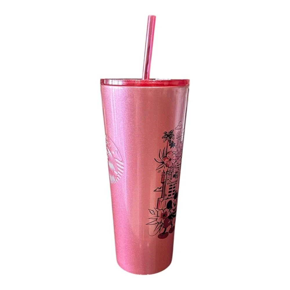 Disney's Hollywood Studios Stainless Steel Starbucks Tumbler with‎ Straw 2023